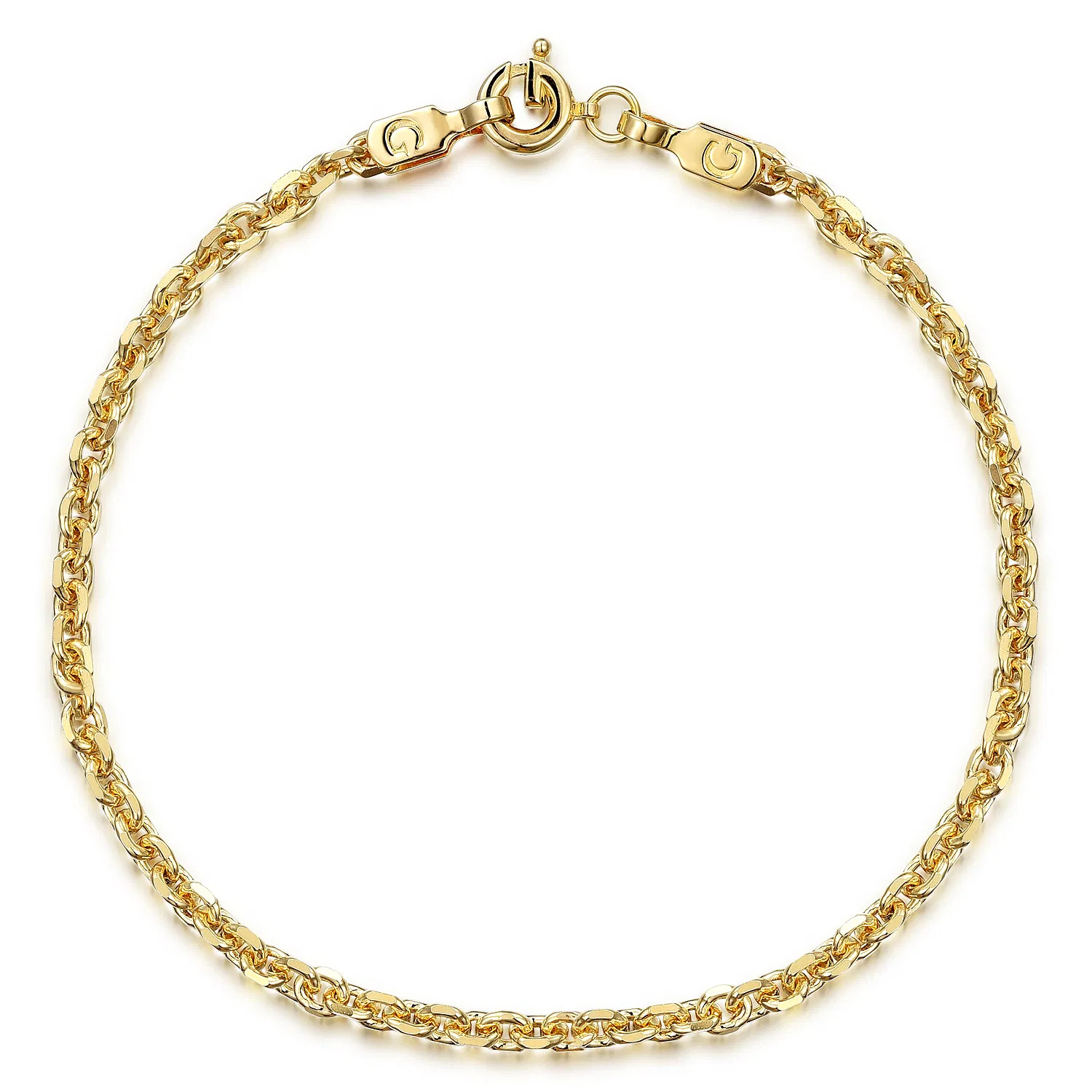 14K Yellow Gold Plain Gold Chain With G Lock | Gabriel & Co. Fine Jewelry And Bridal