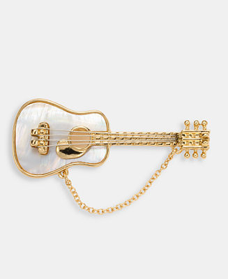 Mother-of-Pearl & Cup Chain Guitar Pin | Macy's