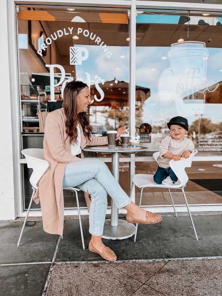 casual coffee date, coatigan sweater, good american jeans, fall shoes, toddler boy clothes

#LTKfamily #LTKshoecrush #LTKkids