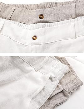 Hooever Womens Cotton Linen Pants Casual Button Up High Waisted Wide Leg Trousers | Amazon (US)