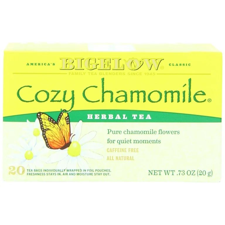 Bigelow Cozy Chamomile, Caffeine-Free Herbal Tea Bags, 20 Count | Walmart (US)