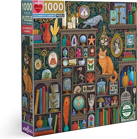 eeBoo: Piece and Love Alchemist Cabinet 1000 Piece Square Jigsaw Puzzle, Jigsaw Puzzle for Adults... | Amazon (US)