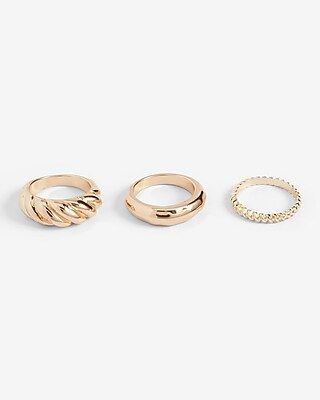 3 Piece Gold Ring Set | Express
