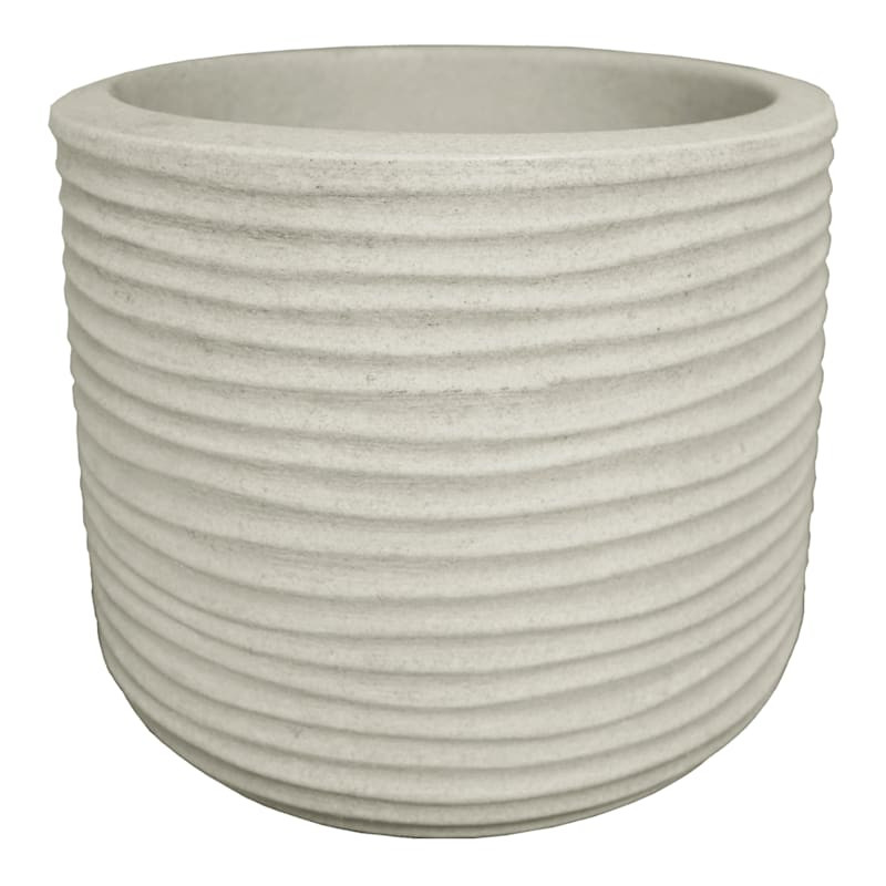 21.6In Lagoon Planter Off White | At Home