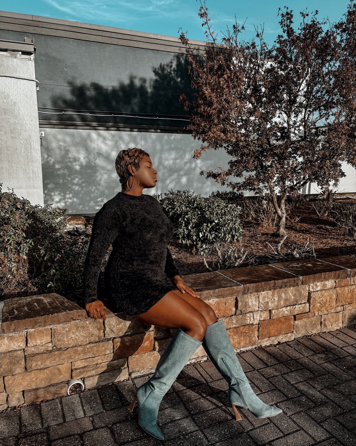 First dress I grabbed when it started to get cold! Love a black dress and denim boot combo 

#LTKShoeCrush #LTKSeasonal #LTKStyleTip