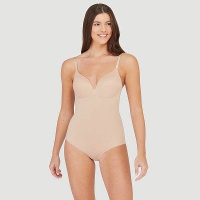 ASSETS BY SPANX Women's Flawless Finish Shaping Micro Low Back Cupped Bodysuit Shapewear | Target