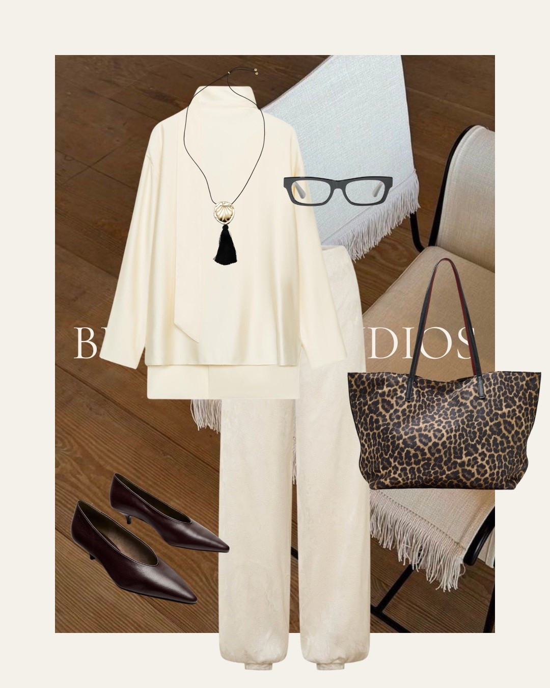 BLUEPRINT NO. 005
Work.

Cream workwear with relaxed trousers, pointed heels and a leopard print tote. A soft neutral office outfit finished with statement accessories for elevated everyday dressing.

#WorkOutfit #OfficeStyle #CreamOutfit #NeutralOutfit #LeopardPrint #WorkwearStyle #OfficeOutfitIdeas #LTKuk #LTKstyletip

#LTKFashionMonth #LTKautumn #LTKmodest