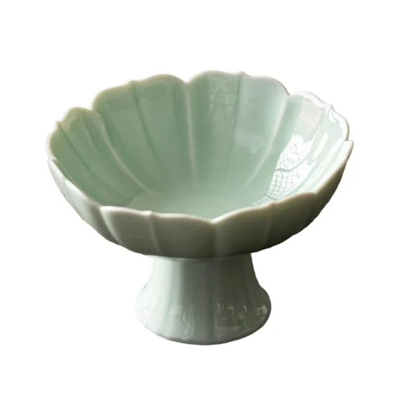 CUTICATE Ceramic Footed Bowl Decorative Bowl Multifunctional Lotus Shaped Dessert Cake Serving Bo... | Walmart (US)