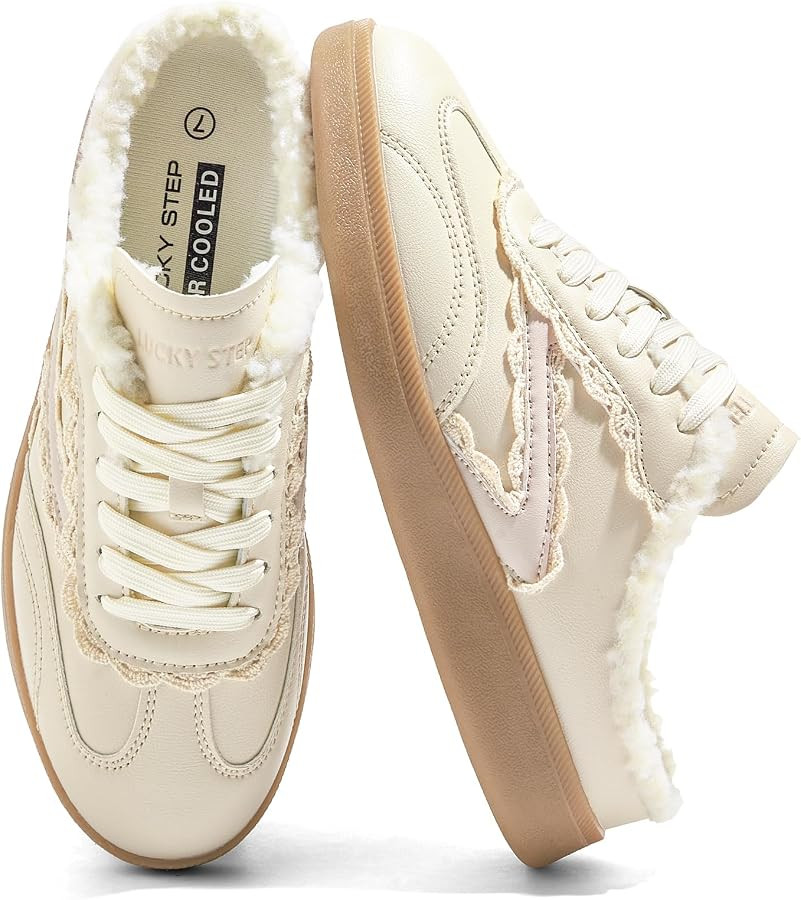 LUCKY STEP Women's Lace Up Fashion Casual Sneakers | Amazon (US)