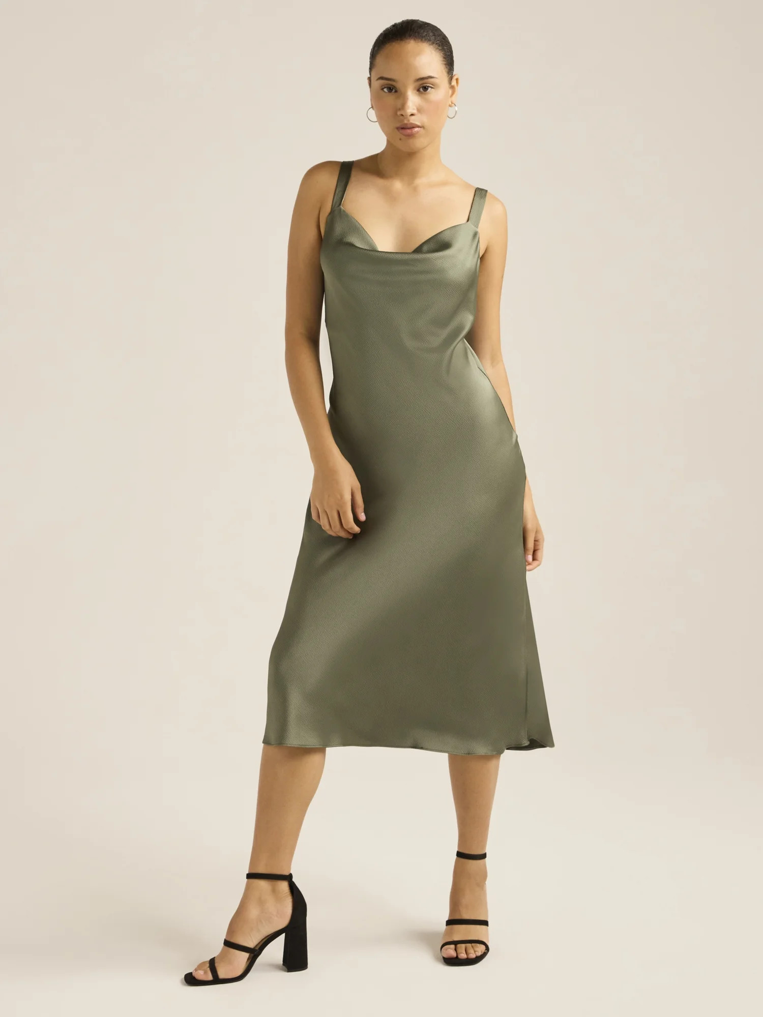 Scoop Women’s & Women's Plus Bias Cut Satin Slip Dress, Sizes XS-3X | Walmart (US)