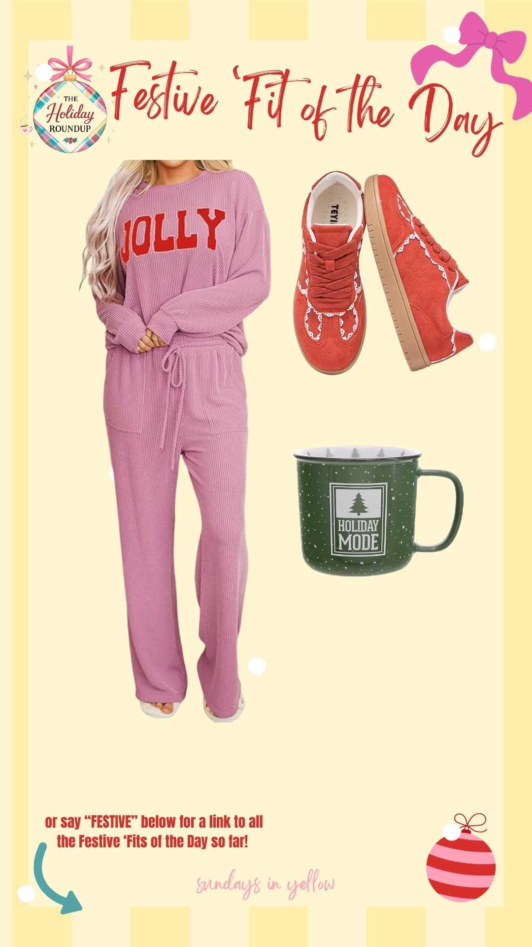 Festive ‘fit of the day🎄
Matching Christmas set


#LTKHoliday #LTKGiftGuide #LTKootd