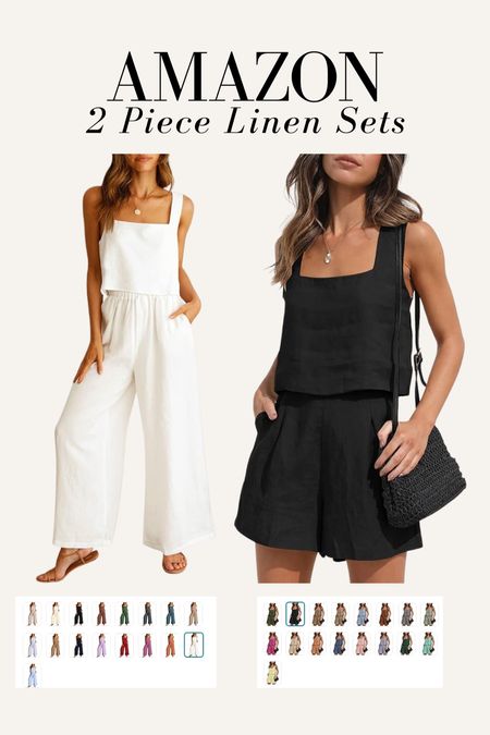 Amazon two piece linen sets! TTS I am wearing size small in both 

#LTKStyleTip #LTKSeasonal