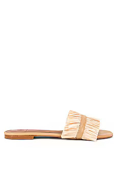 House of Harlow 1960 x REVOLVE Frayed Raffia Flat Sandal in Cream Raffia from Revolve.com | Revolve Clothing (Global)