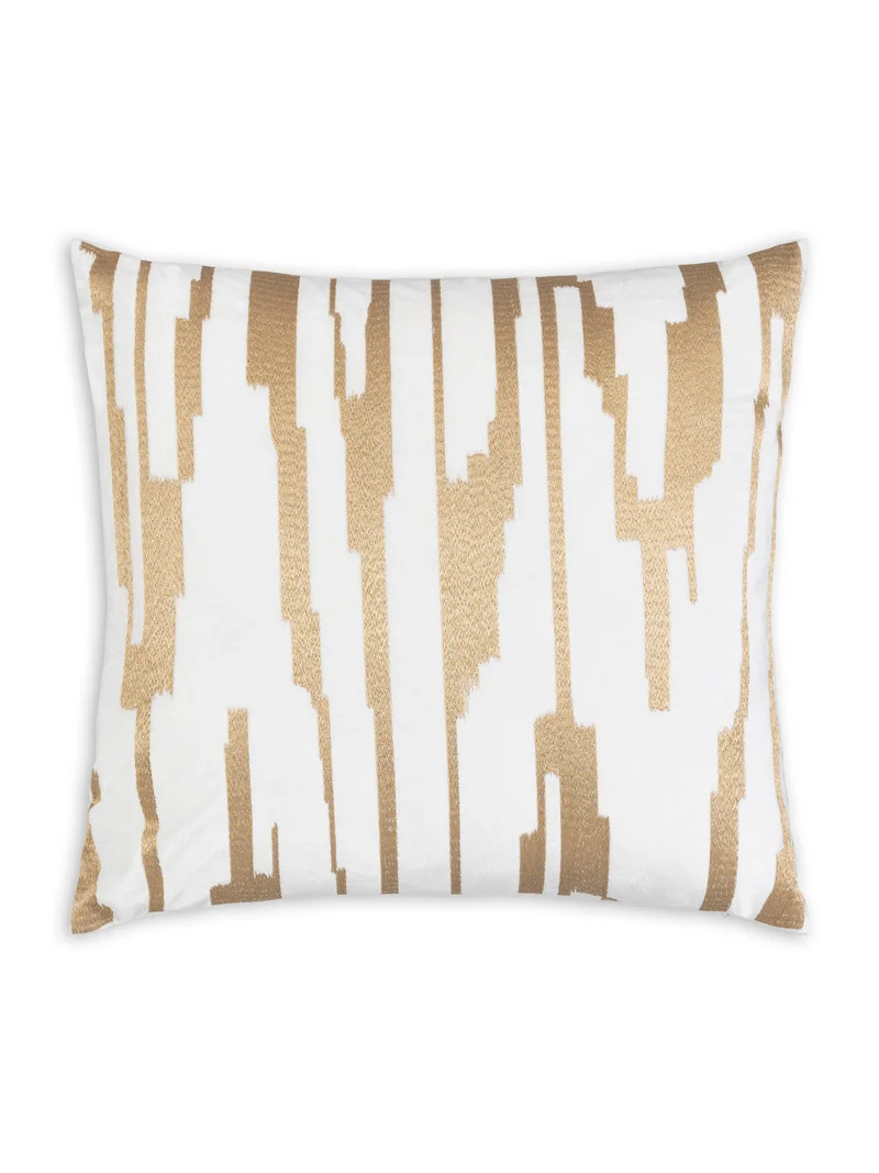 Becca Ivory Gold Pillow - 20" x 20" | Inspire Me! Home Decor