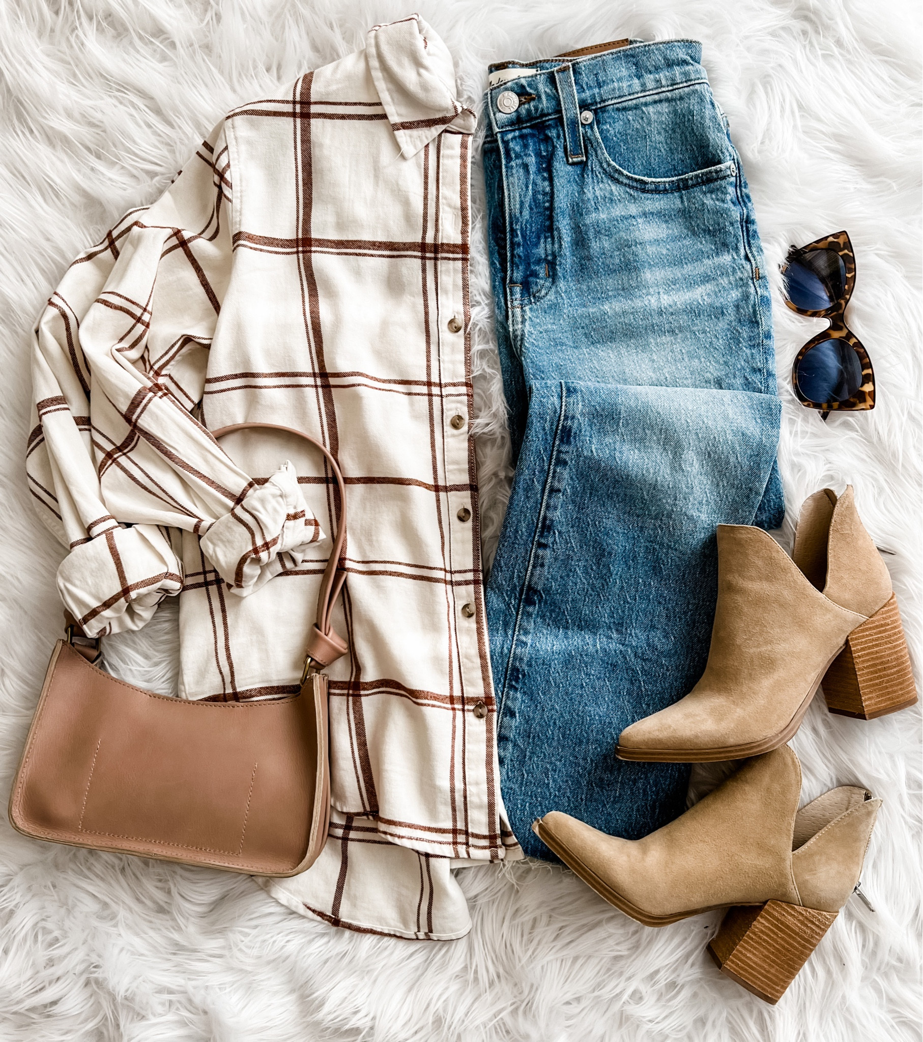 Staple fall pieces! Loverly Grey is in an XS in the flannel and 24 in the jeans! 

#LTKstyletip #LTKSeasonal #LTKunder100