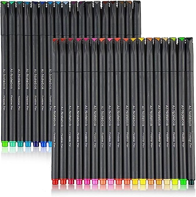 36 Colored Pens Fine Point Markers, Fine Tip Drawing Pens, Porous Fineliner Pens for Bullet Journ... | Amazon (US)