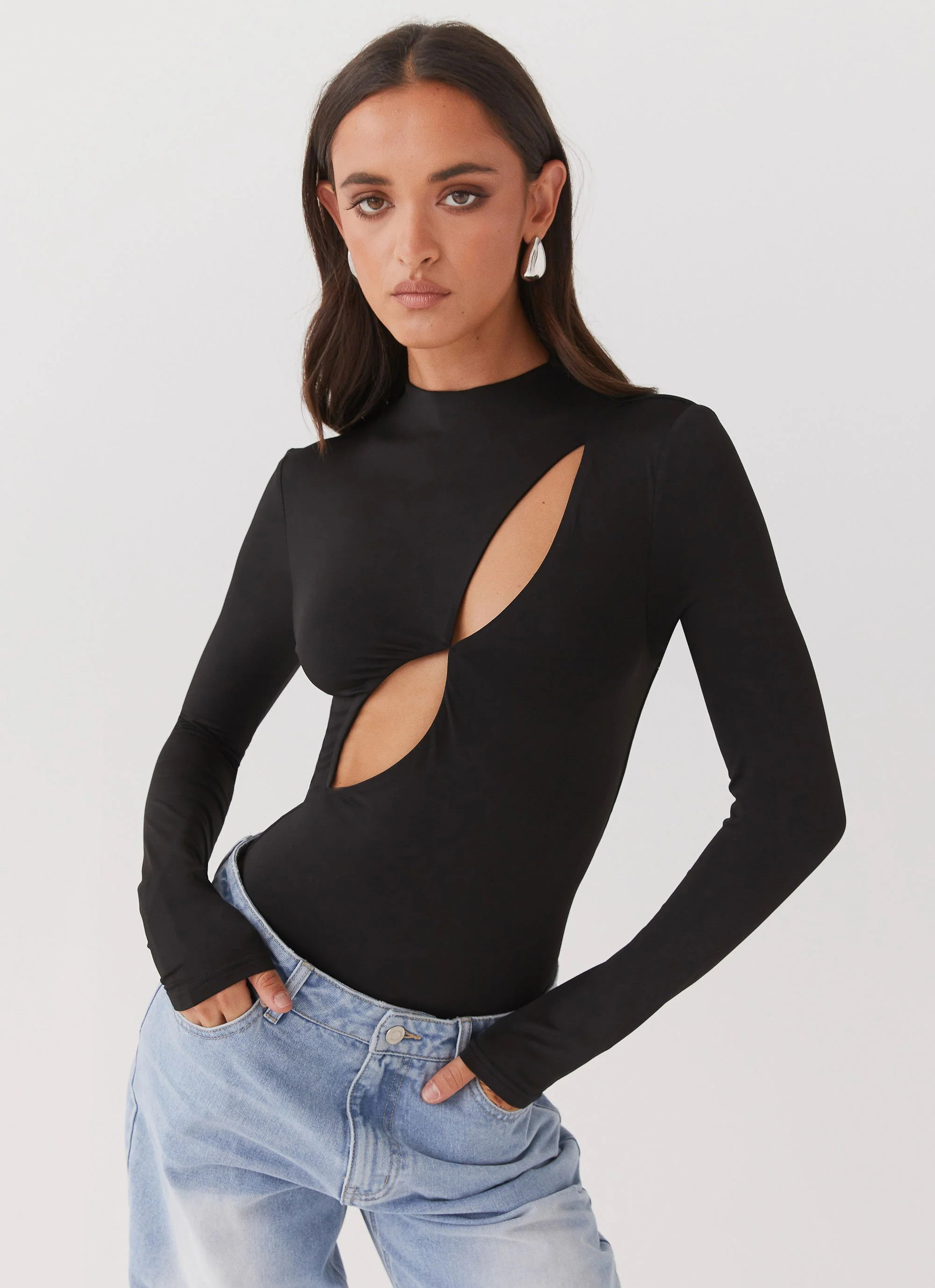 Special Affair Long Sleeve Bodysuit - Black | Peppermayo (Global)