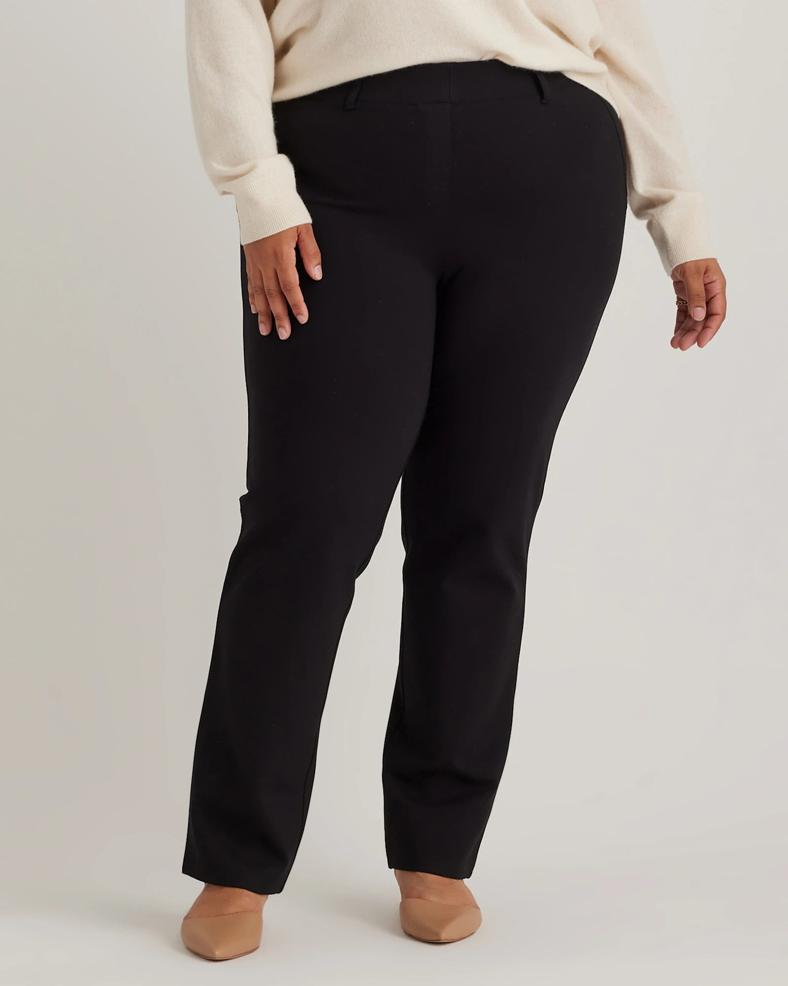 Ultra-Stretch Ponte Straight Leg Pant - Plus Size 28" inseam | Quince