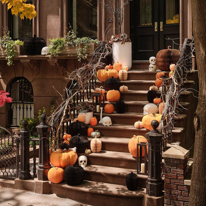 Pierced Porcelain Pumpkins & Gourds | West Elm (US)