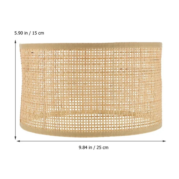 HOMEMAXS Rustic Style Lampshade  Rattan Weaving Hanging Lamp Cover Lampshade Decor - Walmart.com | Walmart (US)