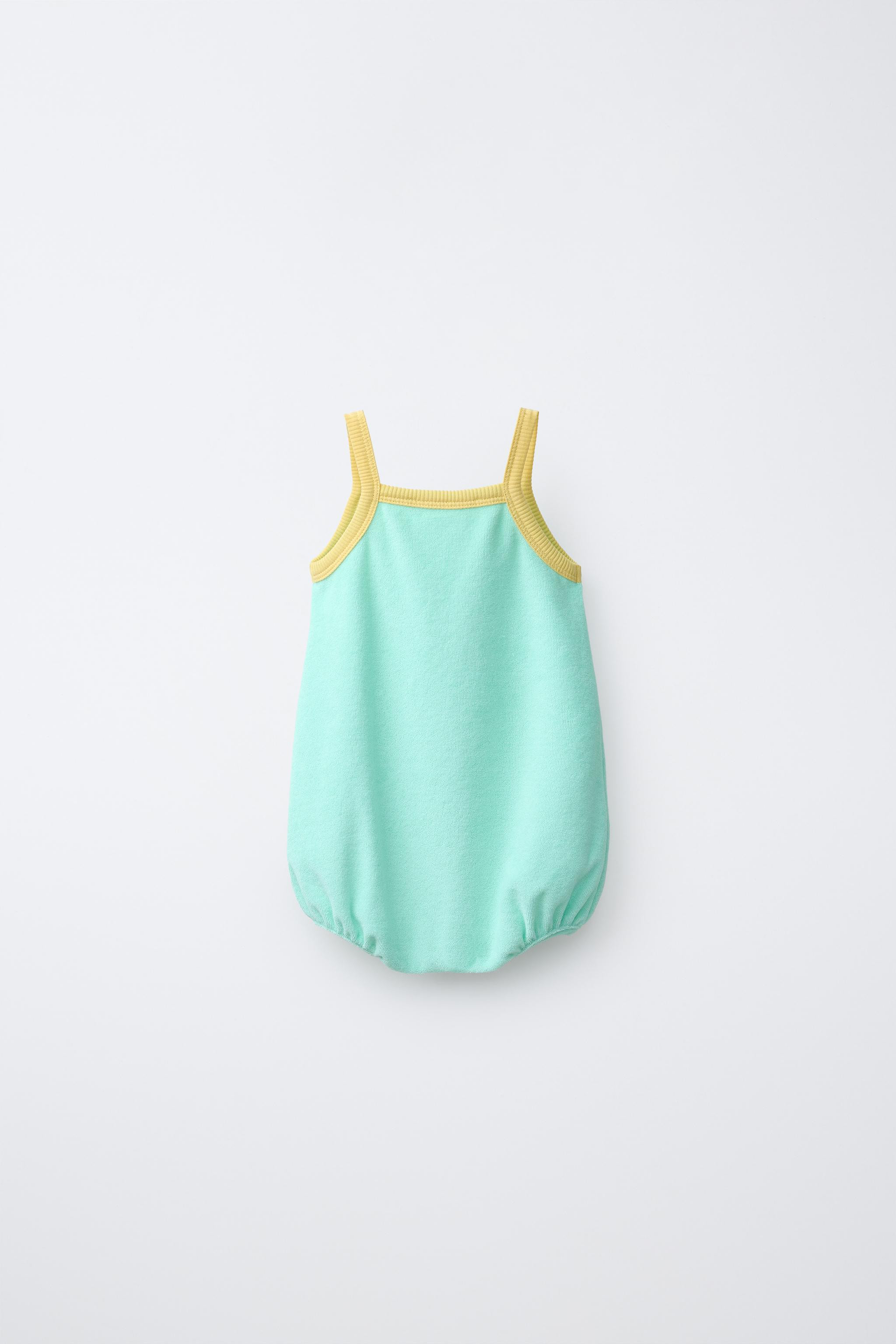 CONTRAST TERRYCLOTH ROMPER | Zara US