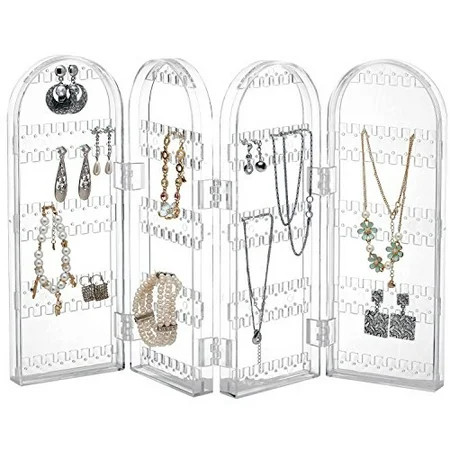 Anleolife Clear Makeup Acrylic Earring Display Organizer Storage Box 60 Holes | Walmart (US)