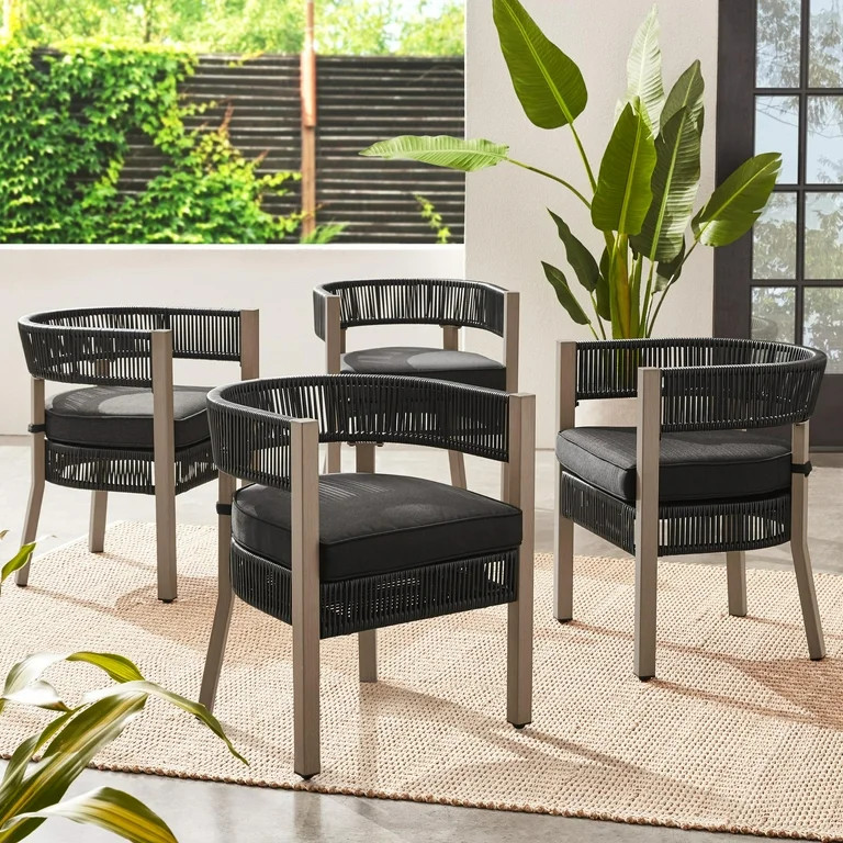 Better Homes & Gardens Tarren 5 Piece Outdoor Dining Set, Black | Walmart (US)