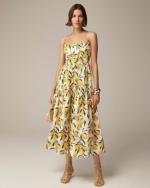 A-line midi dress in limoncello | J. Crew US