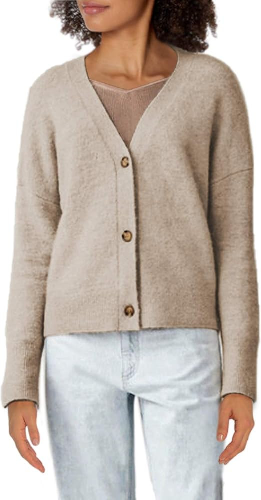 DIVASKY Women's Button Down Cardigan Sweater Wool V-Neck Knit Cropped Cardigans | Amazon (US)