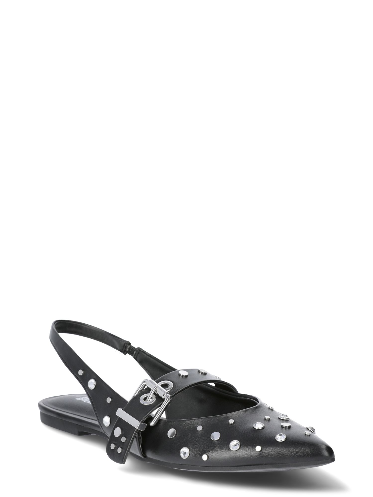 No Boundaries Women's Studded Slingback Flats | Walmart (US)