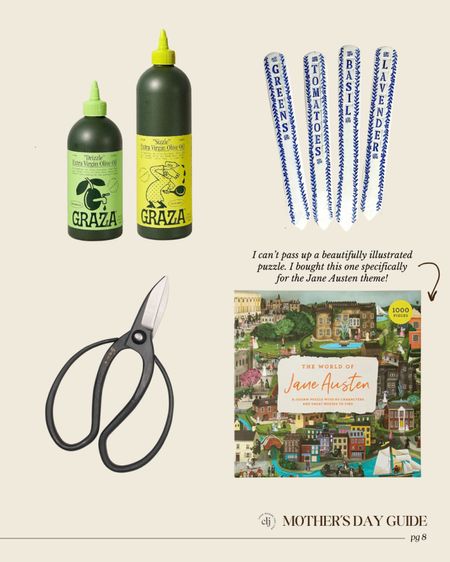 CLJ Mother’s Day Gift Guide 2024 🫶🏻 see the full list at ChrisLovesJulia.com 

Olive oil set, garden plant markers, Jane Austen puzzle, garden scissors

#LTKSeasonal #LTKGiftGuide #LTKfindsunder100