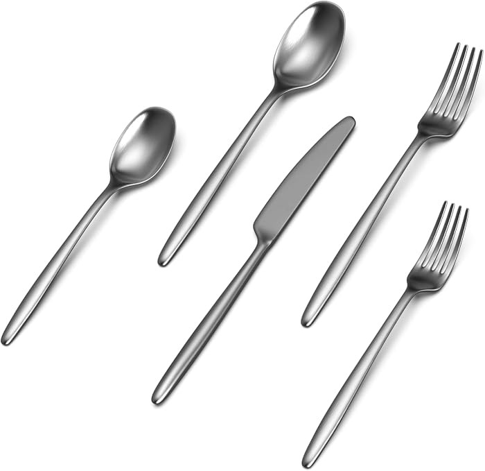 Ava 20-Piece Flatware Set, 18/10 Stainless Steel | Amazon (US)
