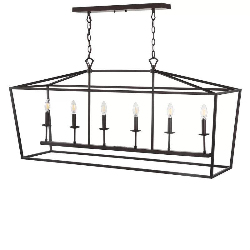 Joree 6 - Light Kitchen Island Linear Pendant | Wayfair Professional