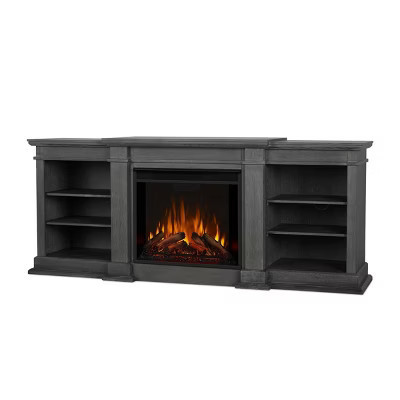 Fresno Electric Fireplace TV Stand in Antique Gray by Real Flame | Target