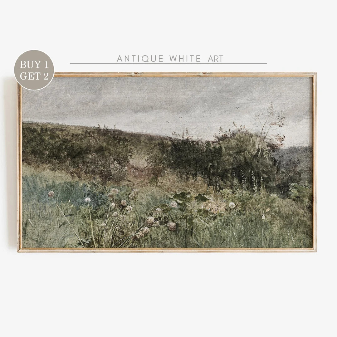 Samsung Frame TV Art Wildflower Field Landscape Moody - Etsy | Etsy (US)