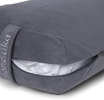 Manduka enlight Bolster Pillow - Yoga Pillow with Machine Washable Microfiber Cover, Curved Desig... | Amazon (US)