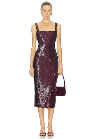 Camila Coelho Veda Midi Dress in Oxblood from Revolve.com | Revolve Clothing (Global)