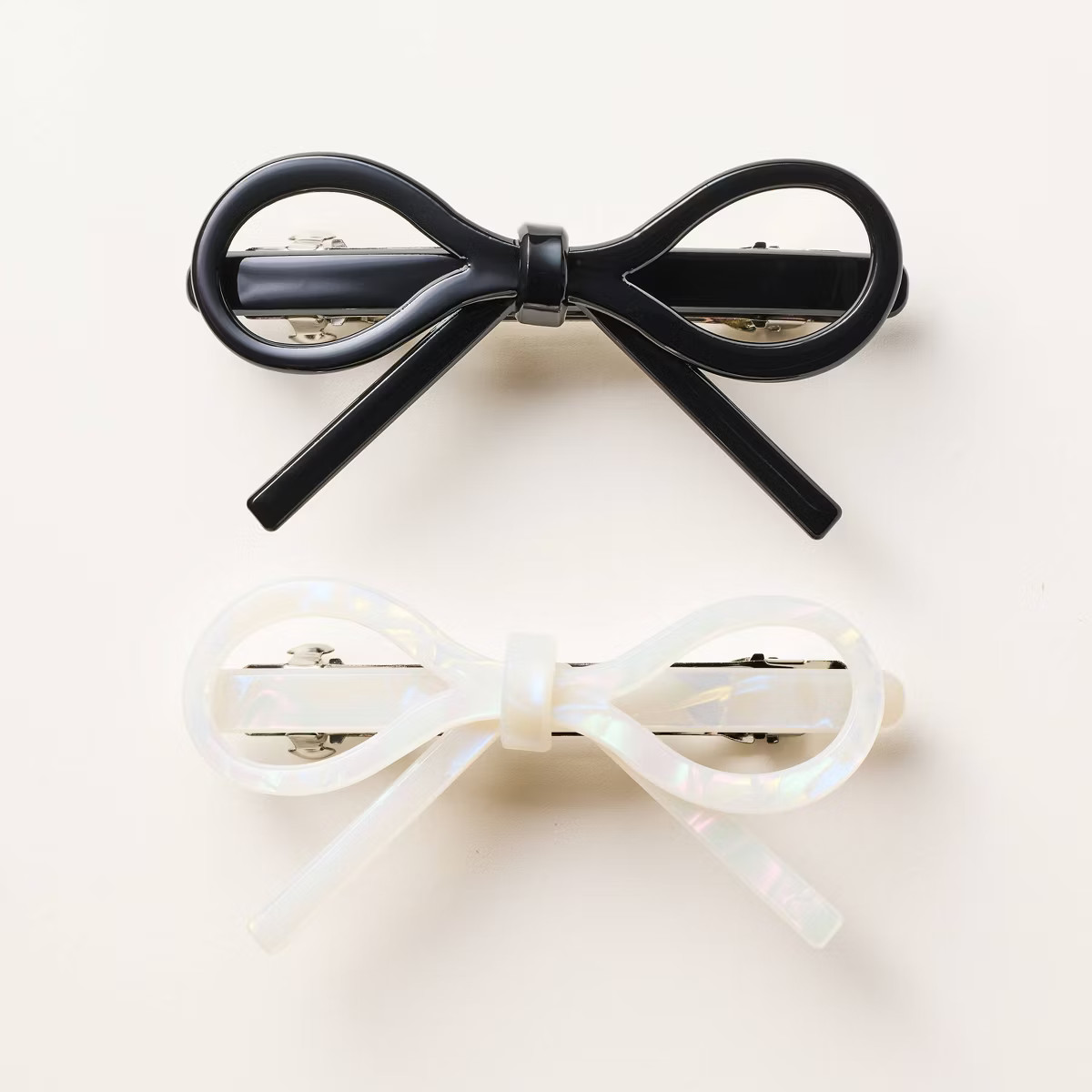 2pk Bow Barettes - kate spade new york x Target™ Black/White | Target