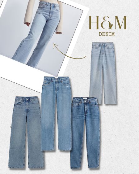 H&M denim bestsellers under $50. Mom jeans, wide leg jeans, straight  high rise jeans, 90’s style jeans 2023 fashion trends daily outfit 

#LTKstyletip #LTKunder50 #LTKeurope