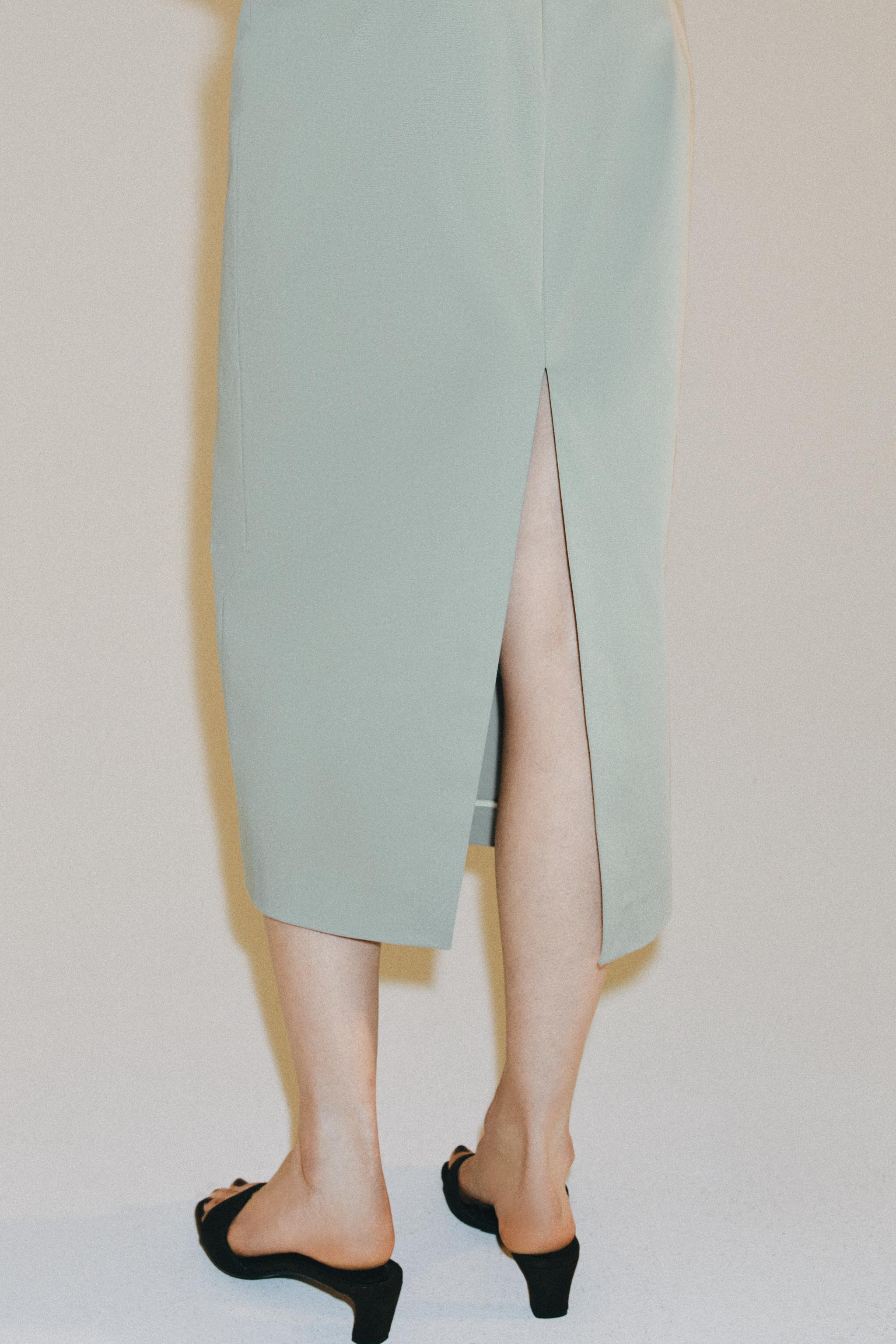 ZW COLLECTION VENTED MIDI SKIRT | Zara US