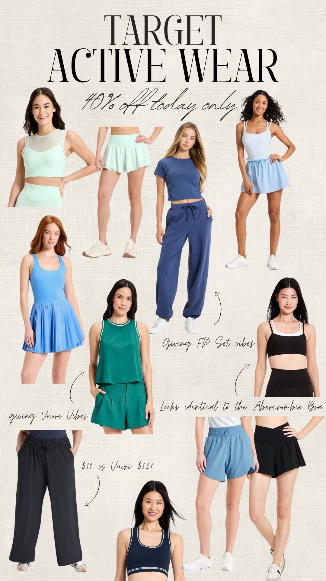 🤍 40% off all target active wear!!!!!🎯🫣👀 Perfect time to get a new set or workout set for spring / summer 

#LTKgrwm #LTKmomlife #LTKfitnessgoals