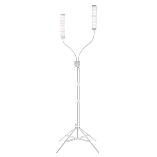 GLAMCOR Revolution X Portable LED Lighting Kit for beauty and skincare | HD 5600K lighting | dual-length arms for precise positioning (White/Silver) | Amazon (US)
