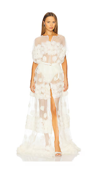 Super OS Sleeveless BF Flared Gown in Cream | Revolve Clothing (Global)