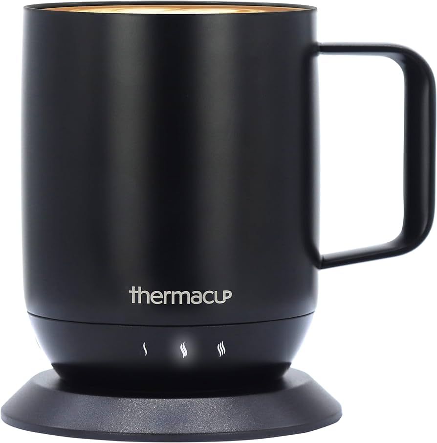 THERMACUP Premium Self-Heating Coffee Mug with Lid, Temperature Controlled Led Electric Mug, 3 Cu... | Amazon (US)