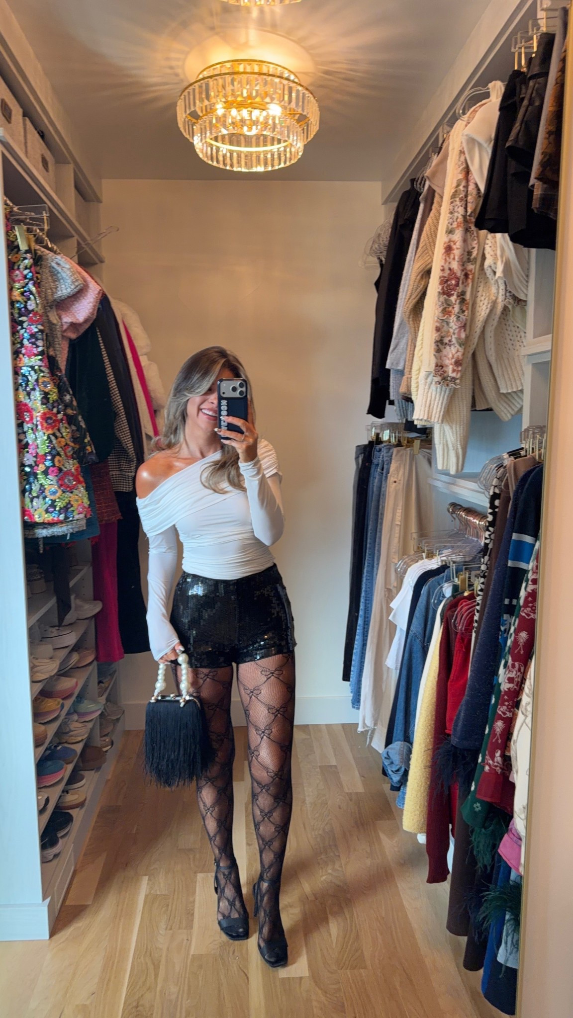 Black Friday deals at Abercrombie black sequin shorts styled with a white off the shoulder top

Abercrombie code: CYBERAF
vici code: emerson30

Wearing xs in shorts
Smalls in tops

Holiday outfits
Sequin shorts
Long sleeve tops
Date night


#LTKCyberWeek #LTKHoliday #LTKSeasonal