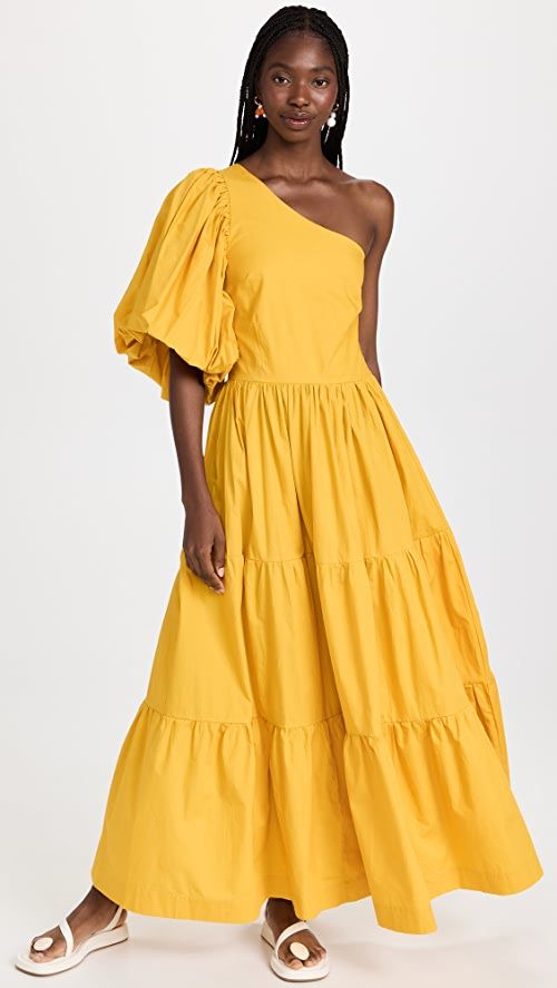 SWF One Shoulder Puff Sleeve Maxi Dress | SHOPBOP | Shopbop