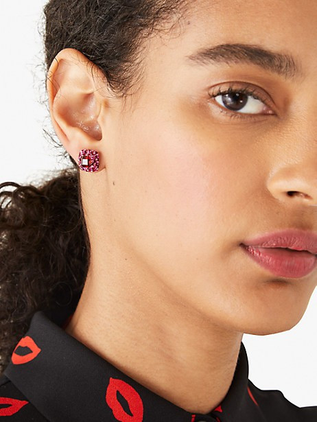 something sparkly cushion clay pavé studs | Kate Spade (US)