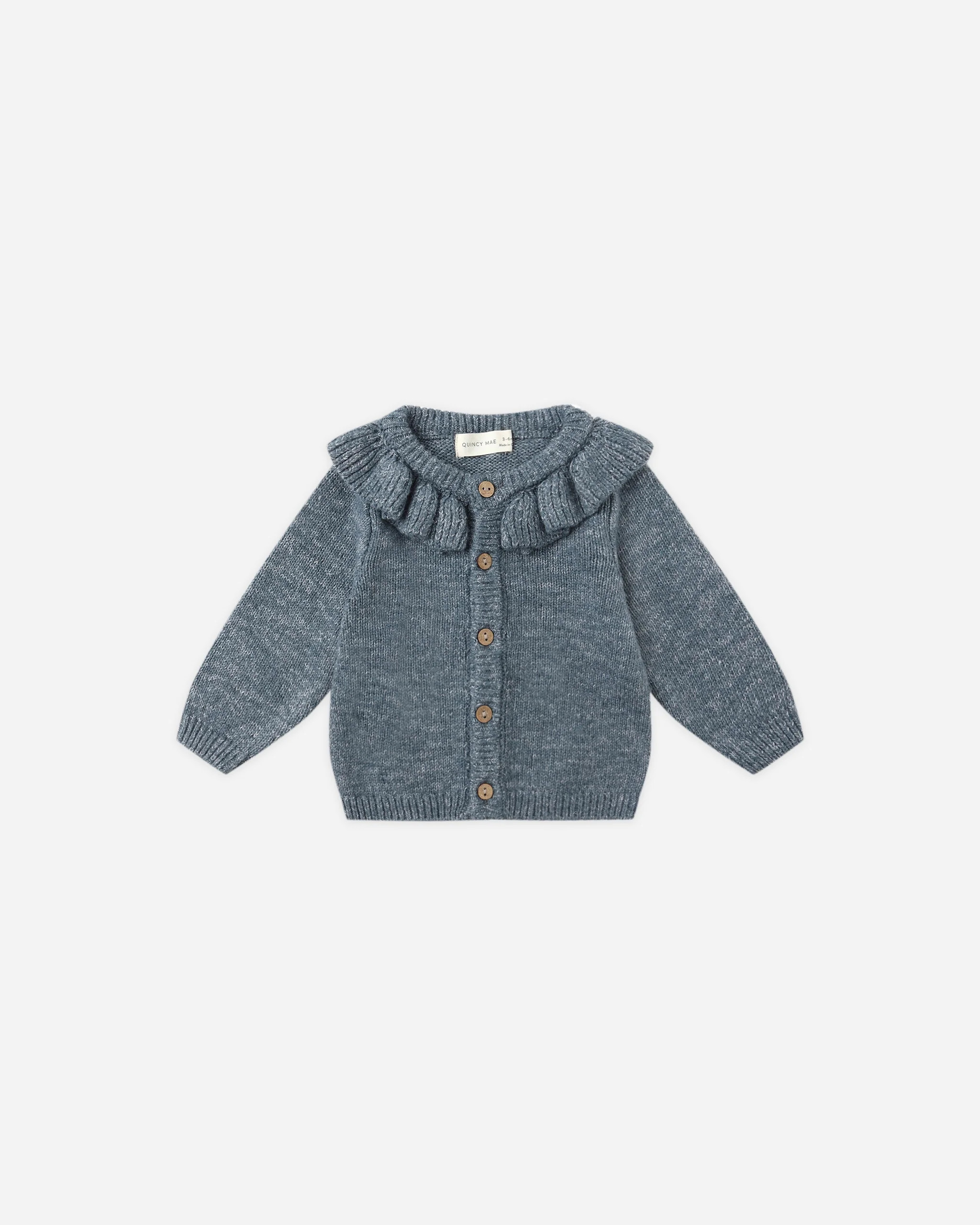 Ruffle Collar Cardigan || Ocean | Rylee + Cru