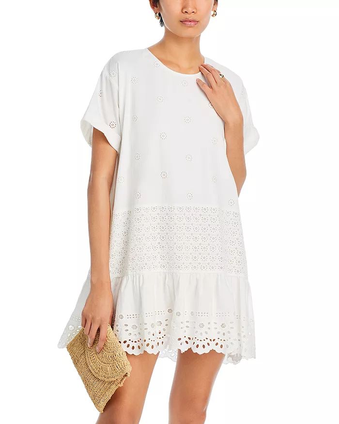 New York Elysse Embroidered Cotton Tunic Dress | Bloomingdale's (US)