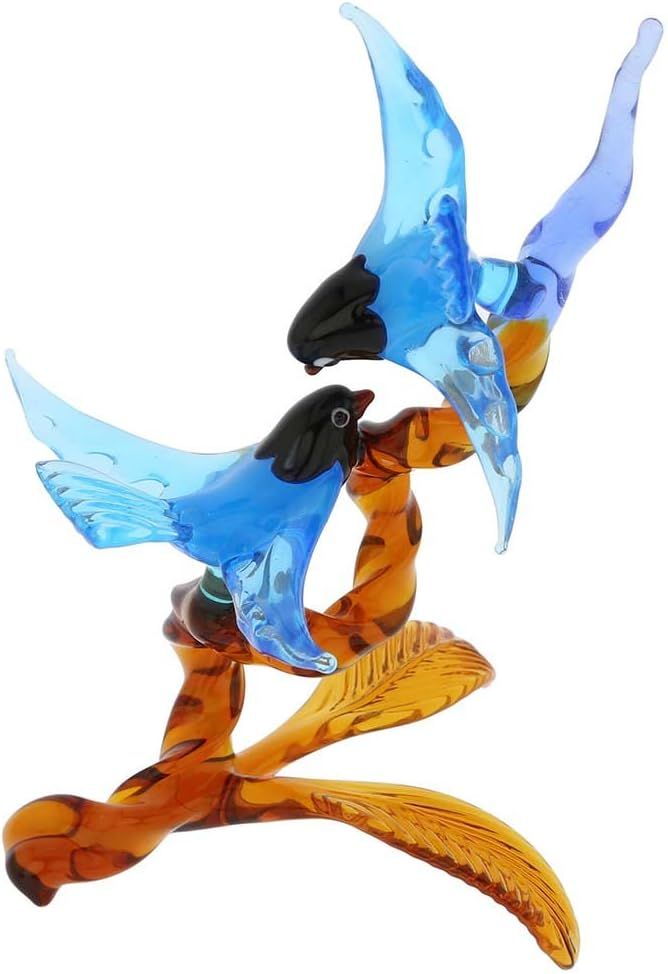 GlassOfVenice Murano Glass Birds on Golden Brown Branch - Blue | Amazon (US)